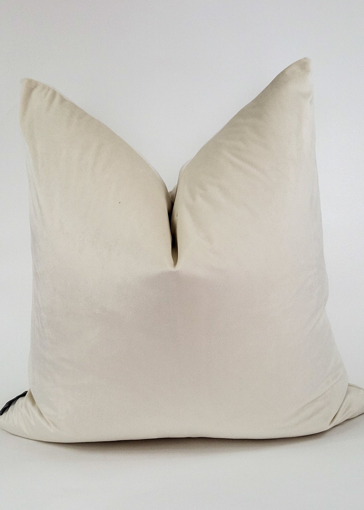 22X22 Natural Velvet white luxury pillow cover