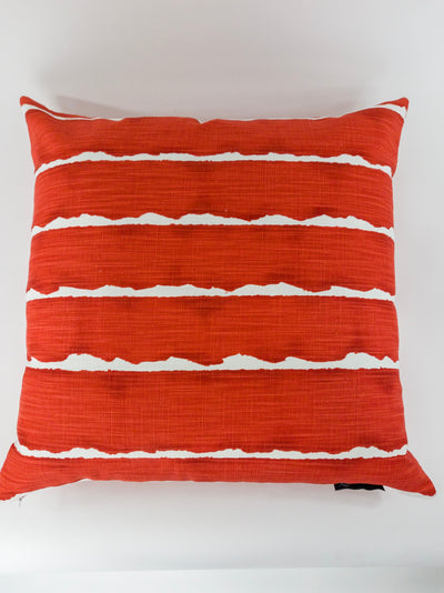 stripy red LUXURY PILLOW COVER