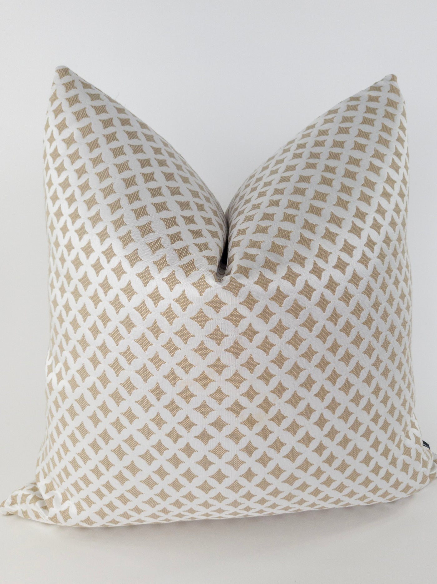 Cozy Checked Khaki polyester pillow cover