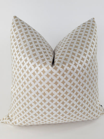 Cozy Checked Khaki polyester pillow cover